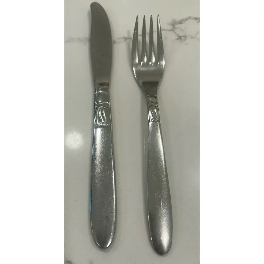 Vtg International CREATION Dinner Knife &‎ Fork Stainless Replacement Flatware